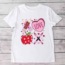 xoxo teacher school valentine shirt, gift for her, gifts for him