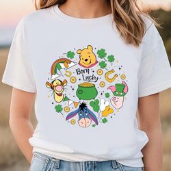 born lucky shirt, winnie the pooh happy st patricks day shirt, gift for her, gift for him