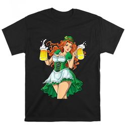 funny st patricks day sexy leprechaun redhead women lady beer gift shirt, gift for her, gift for him