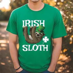 funny st patricks day sloth shirt irish sloth t-shirt kids, gift for her, gift for him