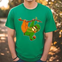 funny stpatricks day sloth leprechaun t-shirt, gift for her, gift for him