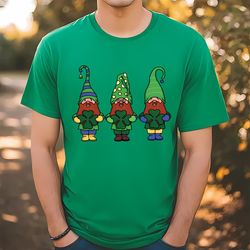 gnomes with shamrocks patricks day t-shirt, gift for her, gift for him