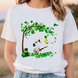 happy snoopy and woodstock st patricks day tree shirt, gift for her, gift for him