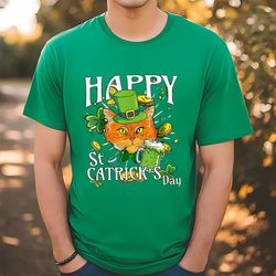 happy st catricks day lucky cat shirt, gift for her, gift for him