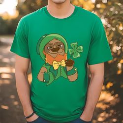 leprechaun sloth cute st patricks day animal graphic shirt, gift for her, gift for him