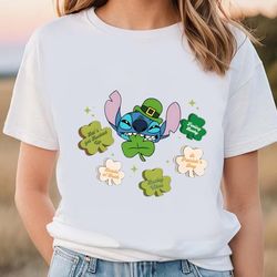 patricks day stitch lilo and stitch t-shirts, gift for her, gift for him