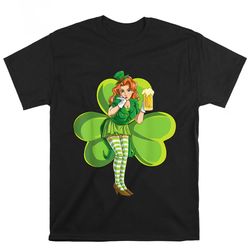 st patricks day sloth napping funny shirt, gift for her, gift for him