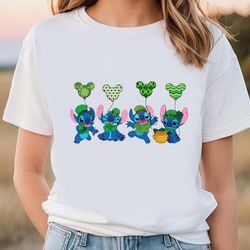 stitch st patricks day, stitch shamrock t-shirt, gift for her, gift for him