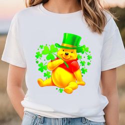 winnie the pooh heart stpatricks day leprechaun shirt, gift for her, gift for him