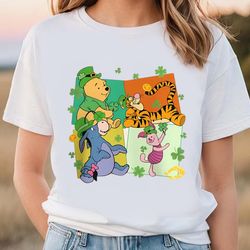 winnie the pooh st patricks day t-shirt, pooh and friends patrick day t-shirt, gift for her, gift for him