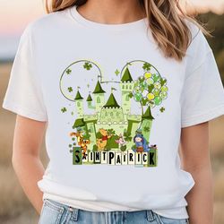 winnie the pooh st patricks rainbow and shamrocks shirt, gift for her, gift for him