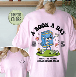 book club comfort colors shirt, book lover gifts, reading book, bookworm gift, bookish shirt, a book a day