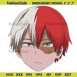 shoto head anime my hero academia embroidery design instant download