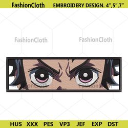 tanjiro eyes embroidery box file anime demon slayer
