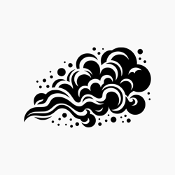 smoke. svg png eps dxf cut files.