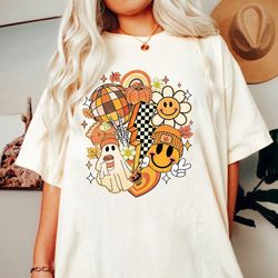 retro fall vibes, smile face t-shirt, vintage fall t-shirt, fall halloween, fall gift design, halloween sublimation