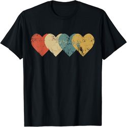 Vintage Hearts Cool Retro Valentines Day Gift for Women Men T-Shirt, Valentine's Day Png, Digital Design Download