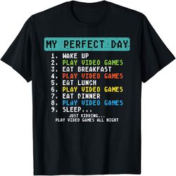my perfect day play video games funny gamer men boys kids, png for shirts, svg png design, digital design download