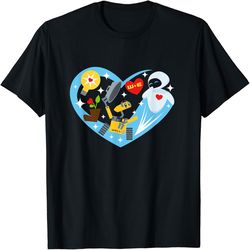 disney and pixar wall-e and eve heart valentine day, png for shirts, svg png design, digital design download