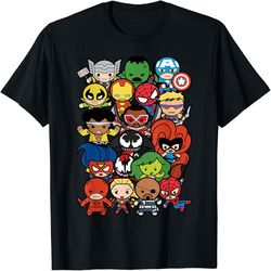 marvel heroes and villains team kawaii t-shirt, png for shirts, svg png design, digital design download