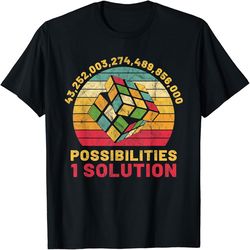 puzzle cube funny one solution speed cubing retro math t-shirt, png for shirts, svg png design, digital design download