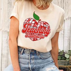 teaching sweethearts t-shirt, valentine day t-shirt, teacher valentine png, retro valentine png, teacher valentine png