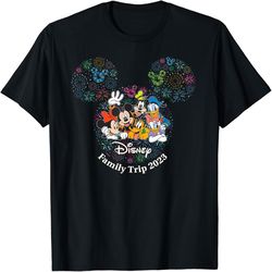 disney mickey & friends family trip 2023 vacation fireworks, png for shirts, svg png design, digital design download