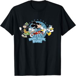 disney mickey goofy and donald run run run! marathon running, png for shirts, svg png design, digital design download