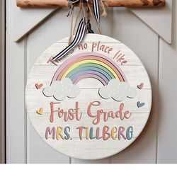 classroom welcome sign, custom teacher sign, personalized teacher door sign, classroom door hanger, teacher appreciation