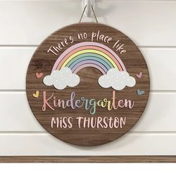 custom kindergarten teacher, personalized teacher door sign, classroom welcome sign, classroom hanger