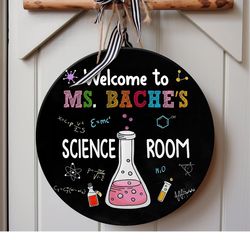 custom teacher sign, personalized teacher door sign, classroom welcome sign, classroom door hanger, teacher appreciation