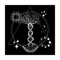 triangle moon phases and tree life dna svg, trending svg, sun svg, tree life svg, dna svg, moon svg, tree svg, esoteric