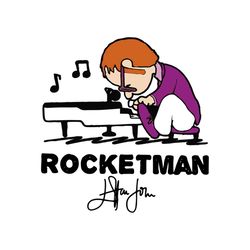 3rocketman, the man, the piano, play piano, funny art, digital file, vinyl for cricut, svg cut files, svg clipart, silho