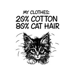 my clothes make by cotton and cat hair svg, cat shirt svg, funny shirt svg, png, dxf, eps