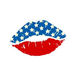 sexy lips american flag svg, nation svg, american flag svg