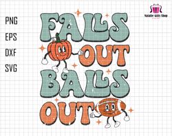 falls out svg, balls out svg, retro fall vibes svg, american football svg, thanksgiving svg, hello fall svg, pumpkin sea