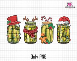 retro canned pickles christmas light png, homemade pickle jar png, pickle lover png, canning season png, sublimation onl