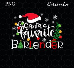santas favorite bartender png, bartender png sublimation,merry christmas,happy new year png,bartender christmas, bartend