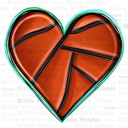 basketball heart png, basketball sublimation design png, heart png, sports heart png, basketball love design,sports subl