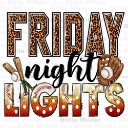 friday night lights baseball png sublimation design download, game day png, sport png, baseball game png, sublimate desi