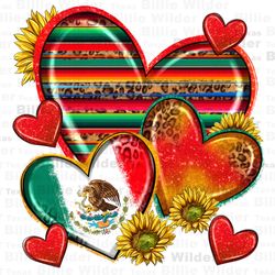 mexican hearts png sublimation design download, cinco de mayo png, mexican flag png, western hearts png, sublimate desig
