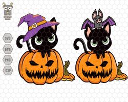 Black Cat Witch Svg, Halloween Costume, Trendy Halloween Svg, Pumpkin Halloween, Smelting Smiley Face, Spooky Season Svg