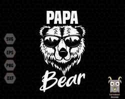 papa bear svg, bear dad svg, bear grandpa svg, grandpa svg, papa svg, father day svg, gift for grandpa svg, bear svg, co