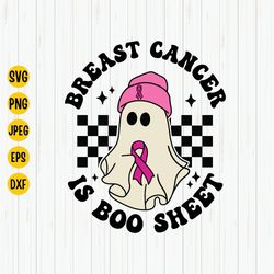 breast cancer is boo sheet svg, halloween pink ribbon svg, breast cancer awareness, halloween breast cancer svg for cut