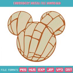 Mickey Mouse Pan Dulce Concha Embroidery Designs File