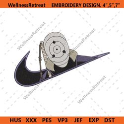 obito x nike logo embroidery design anime naruto embroidery design