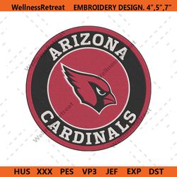 arizona cardinals embroidery files, nfl embroidery files, cardinals embroidery file