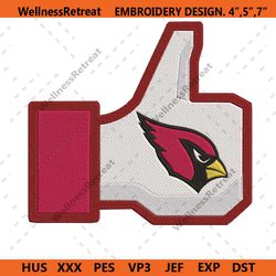arizona cardinals like symbol logo embroidery digitizing file