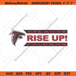 rise up embroidery file, atlanta falcons logo embroidery design, falcons embroidery file