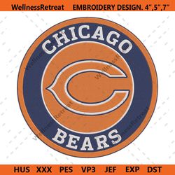 Chicago Bears logo NFL Embroidery Design, Chicago Bears embroidery file